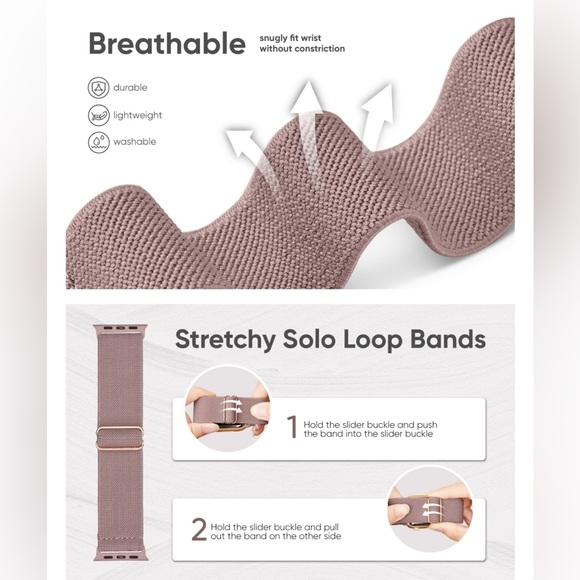 Set of 8 iWatch Adjustable Nylon Watch Bands - NWOT - Picture 3 of 7